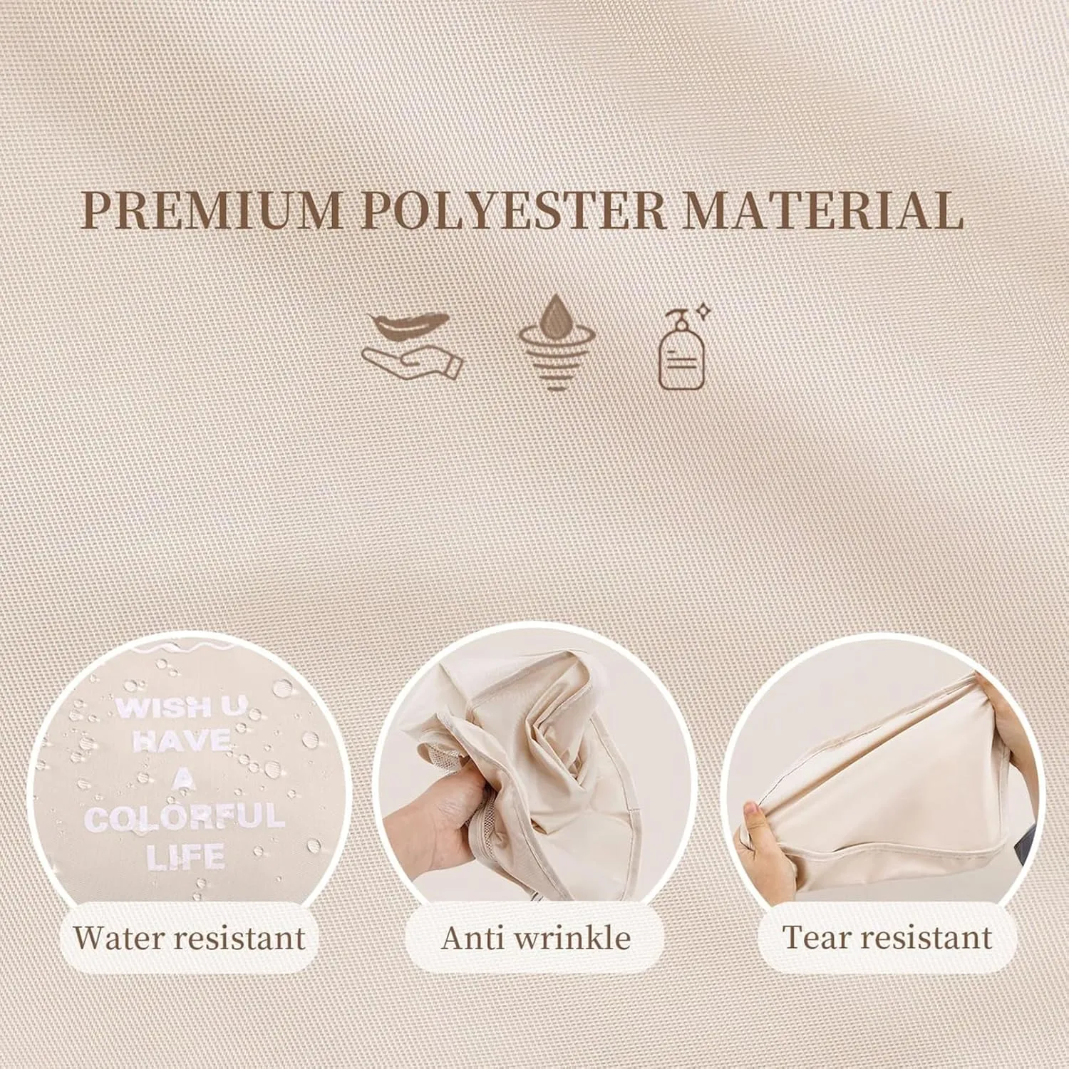 11Pcs/Set Travel Essentials Luggage Packing Cubes Organizers Multifunctional Clothing Underwear Storage Bag(Beige)