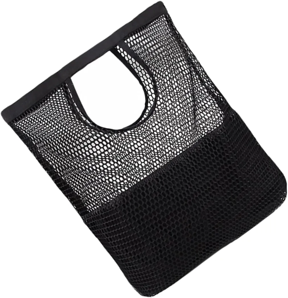 1Pc High Capacity Portable Mesh Shopping Bag Stylish Beach Tote Pouch for Travel Lightweight Design for Shopping Beach Outings