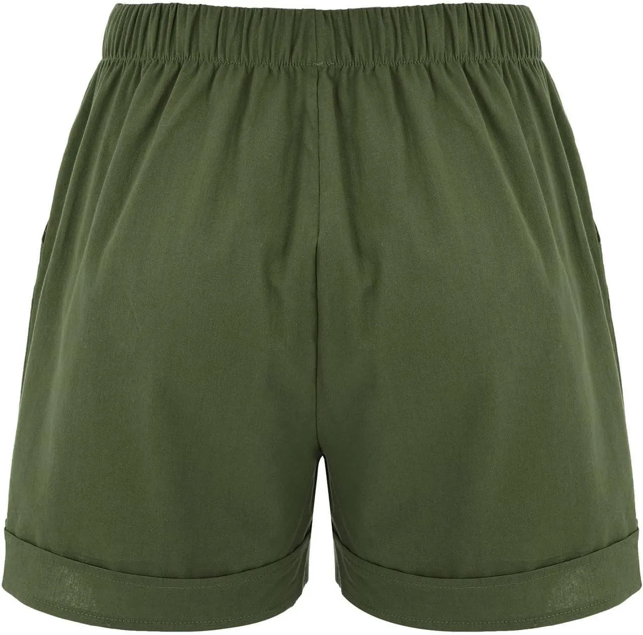 2024 Womens Linen Drawstring Shorts High Waisted Casual Loose Straight Leg Shorts Quick Dry Athletic Shorts with Pockets