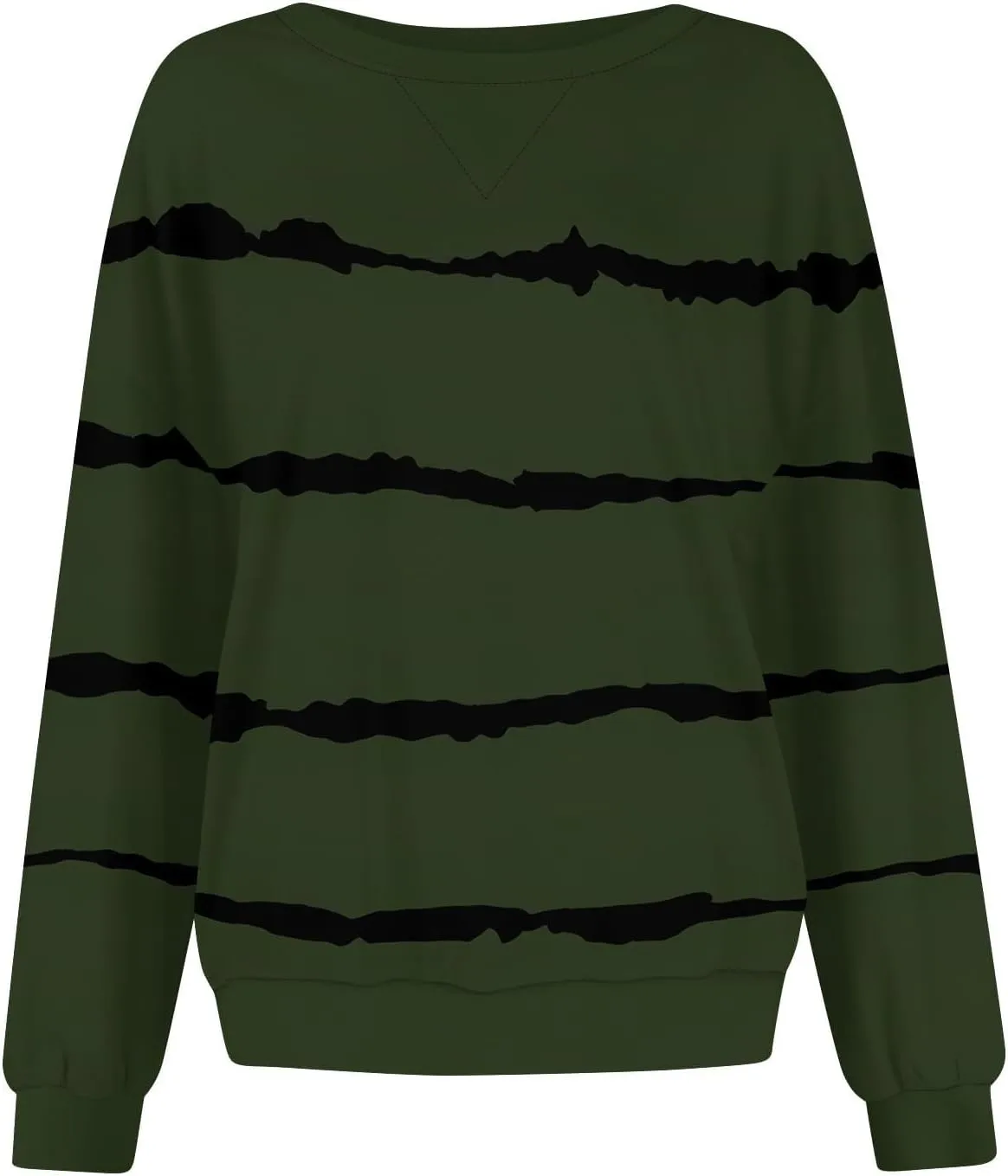 2024 Womens Oversized Graphic Crewneck Sweatshirt Long Sleeve Color Block Pullover Tops Casual Loose Shirt Fashion