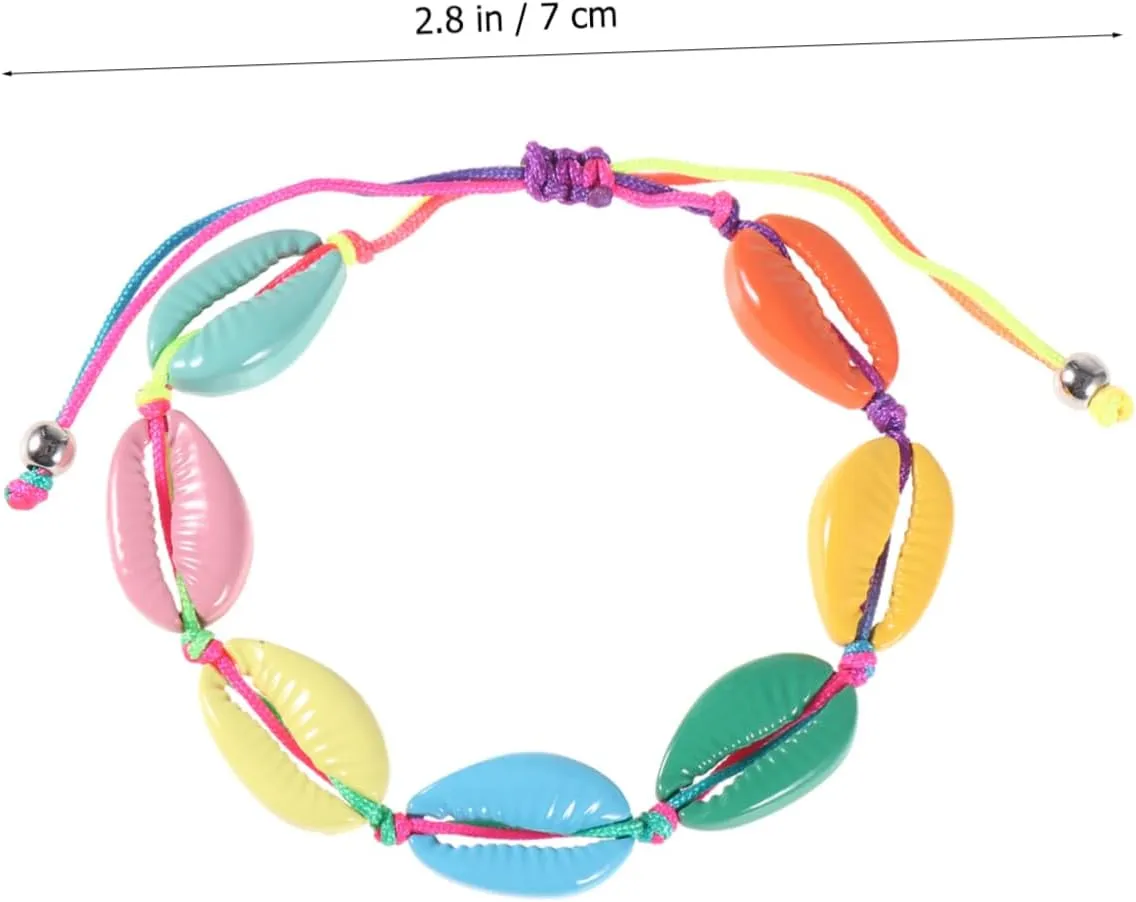 2pcs Seashell Bracelet Woven Shell Hand Jewelry Women's Fashion Decorative Bracelet
