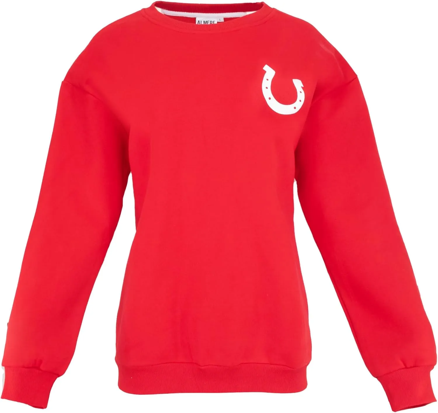 Almere Fleece Graphic Oversized Sweatshirt Trendy Crew Neck, Long Sleeves