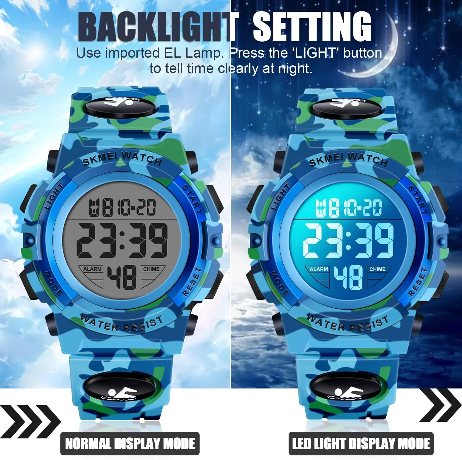 ATIMO LED 50M Waterproof Kids Digital Sport Watch - Kids Gifts