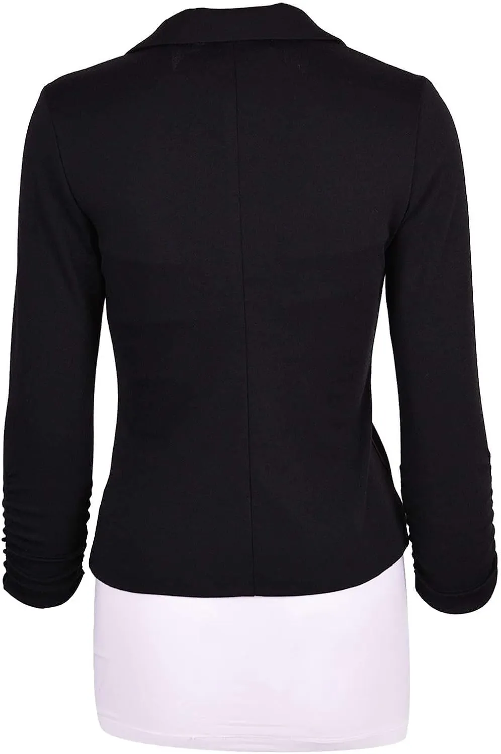Aulin Collection Women's Casual Work Solid Color Knit Blazer