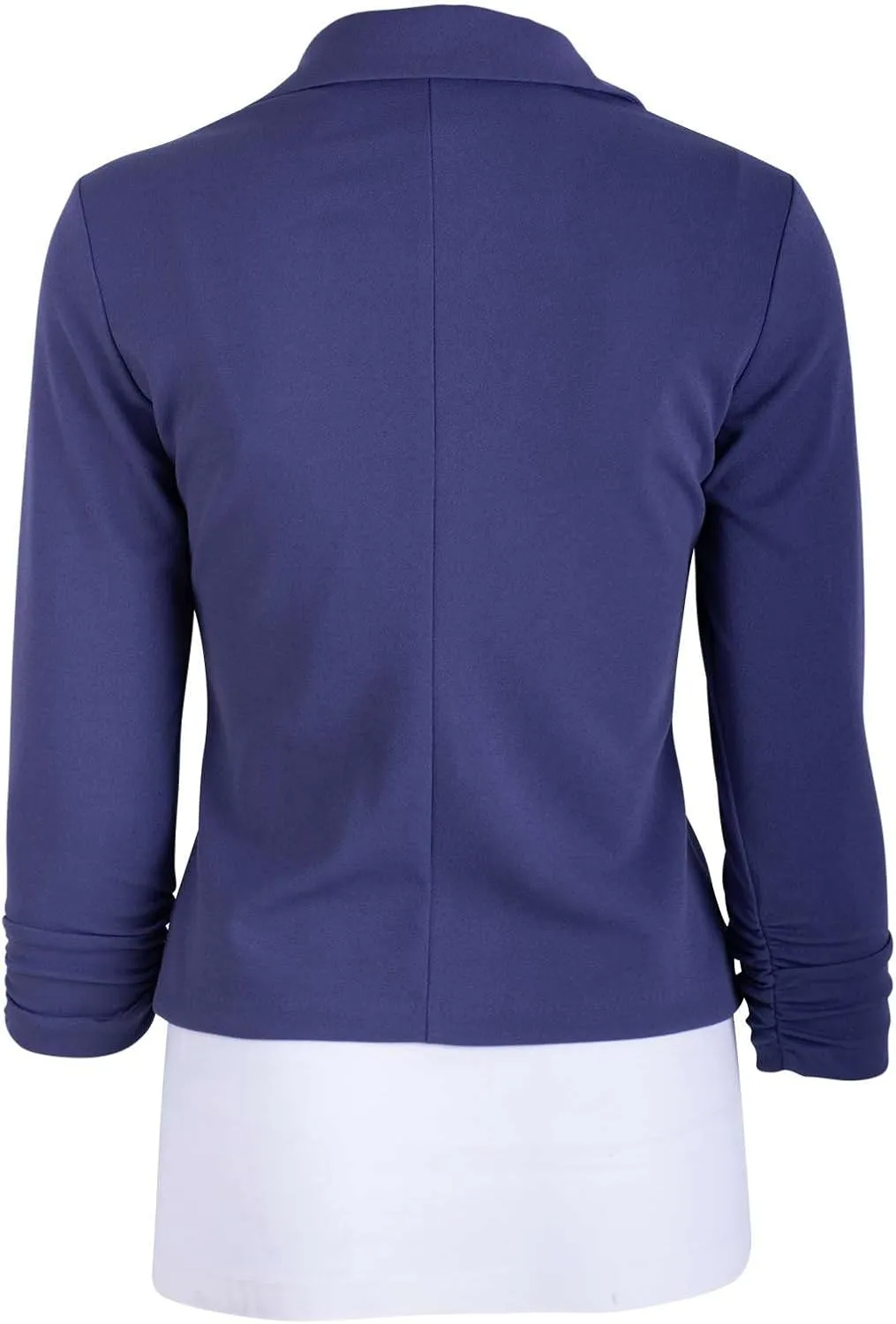 Aulin Collection Women's Casual Work Solid Color Knit Blazer