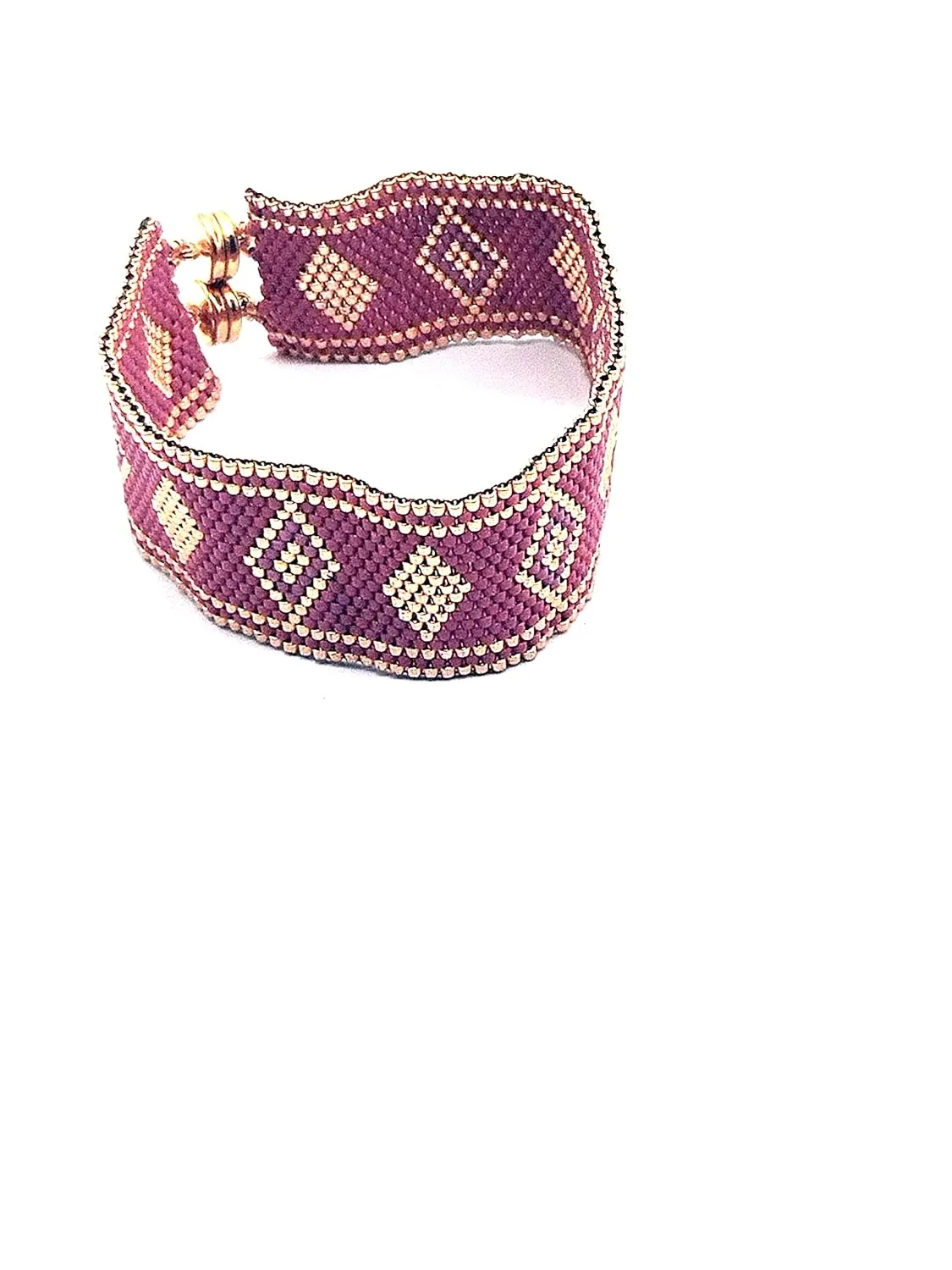 Beaded Geometric Peyote Bracelet