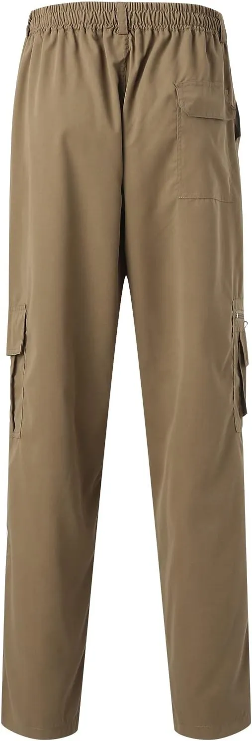 Big and Tall Cargo Pants for Men Sweatpants for Men Bottom Drawstring Baggy Joggers Men's Tactical Cargo Joggers Pant