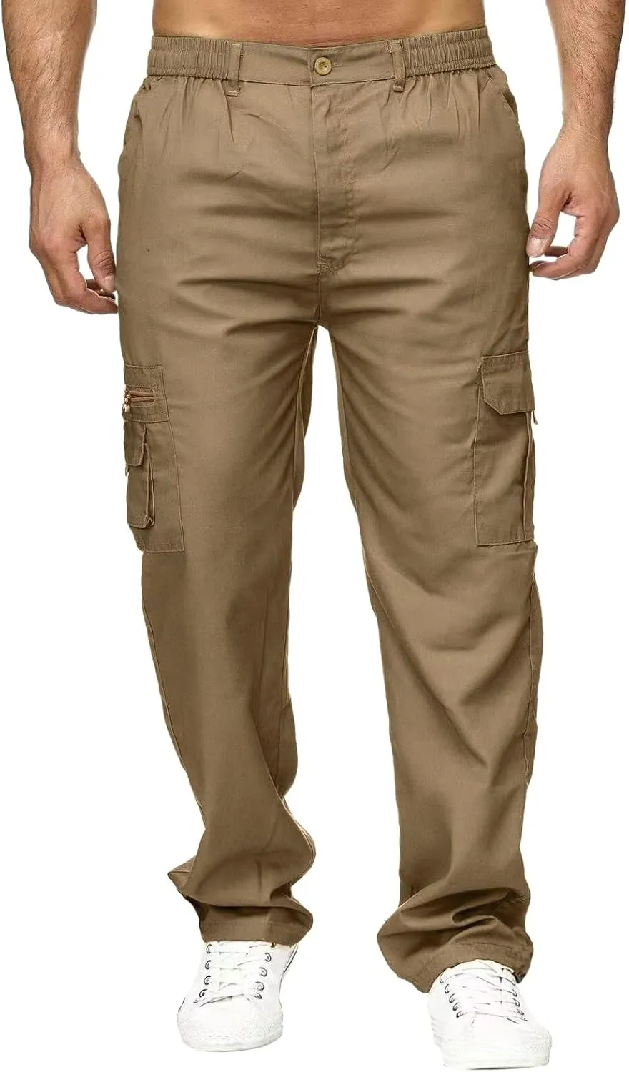 Big and Tall Cargo Pants for Men Sweatpants for Men Bottom Drawstring Baggy Joggers Men's Tactical Cargo Joggers Pant