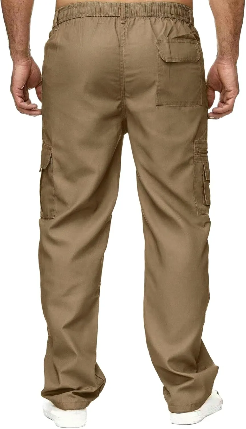 Big and Tall Cargo Pants for Men Sweatpants for Men Bottom Drawstring Baggy Joggers Men's Tactical Cargo Joggers Pant