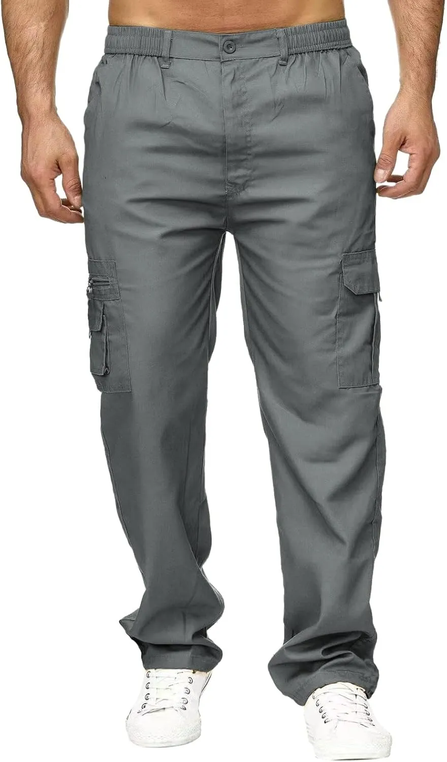 Big and Tall Cargo Pants for Men Sweatpants for Men Bottom Drawstring Baggy Joggers Men's Tactical Cargo Joggers Pant