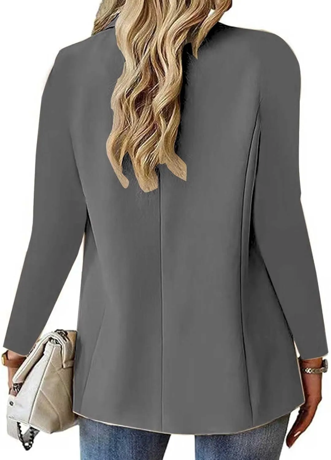 Blazers for Women Business Casual Blazer Open Front Cardigan Long Sleeve Notch Collar Blazer Work Office Suit Jacket