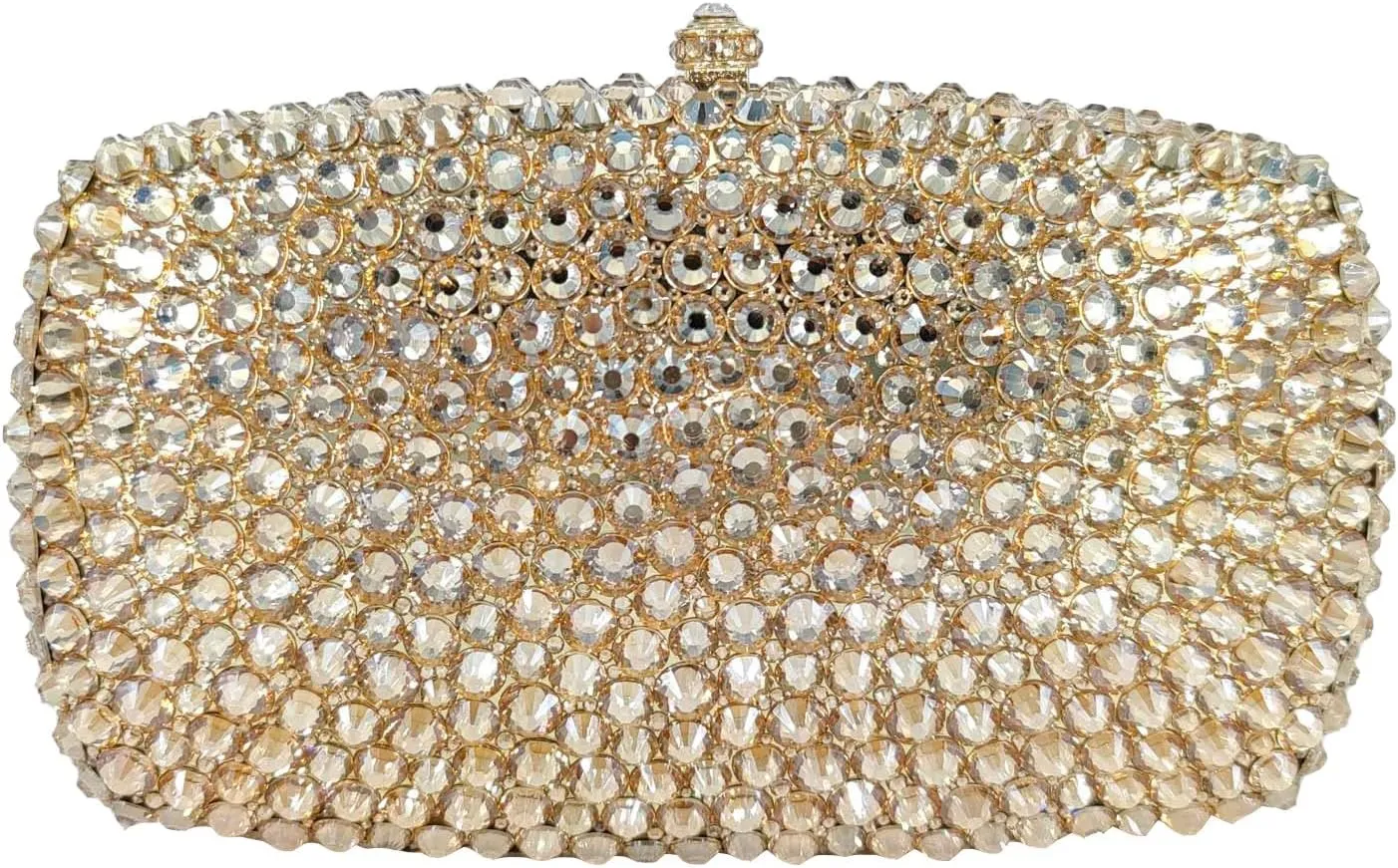 Boutique De FGG Rhinestone Clutch Bag with Spikes Bling Evening Handbags Crystal Clutch Purses for Women Wedding Party,Mini