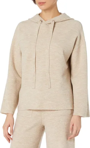 Cable Stitch Women's Oversized Wide Sleeve Hoodie Sweater  Lounge Long Sleeve Slouchy Casual Hooded Pullover Top