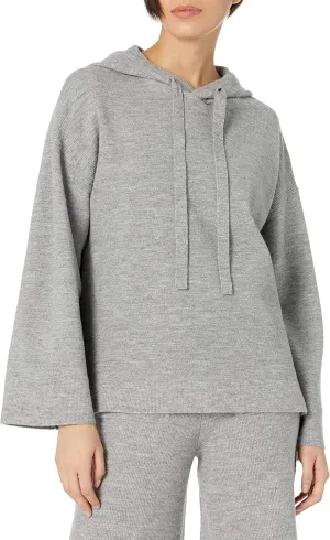Cable Stitch Women's Oversized Wide Sleeve Hoodie Sweater  Lounge Long Sleeve Slouchy Casual Hooded Pullover Top
