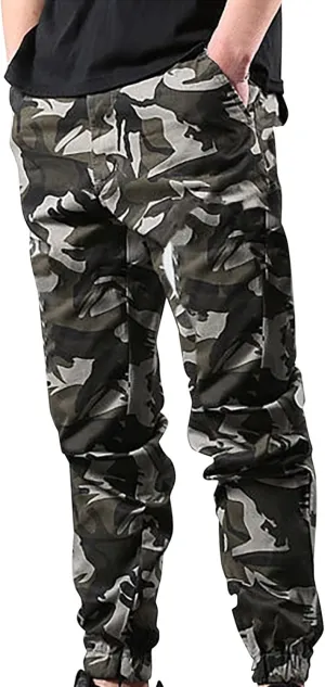 Cargo Pants for Men Joggers Elastic Waist Joggers Workout Casual Drawstring Trousers Sweatpants Joggers for Men Mens