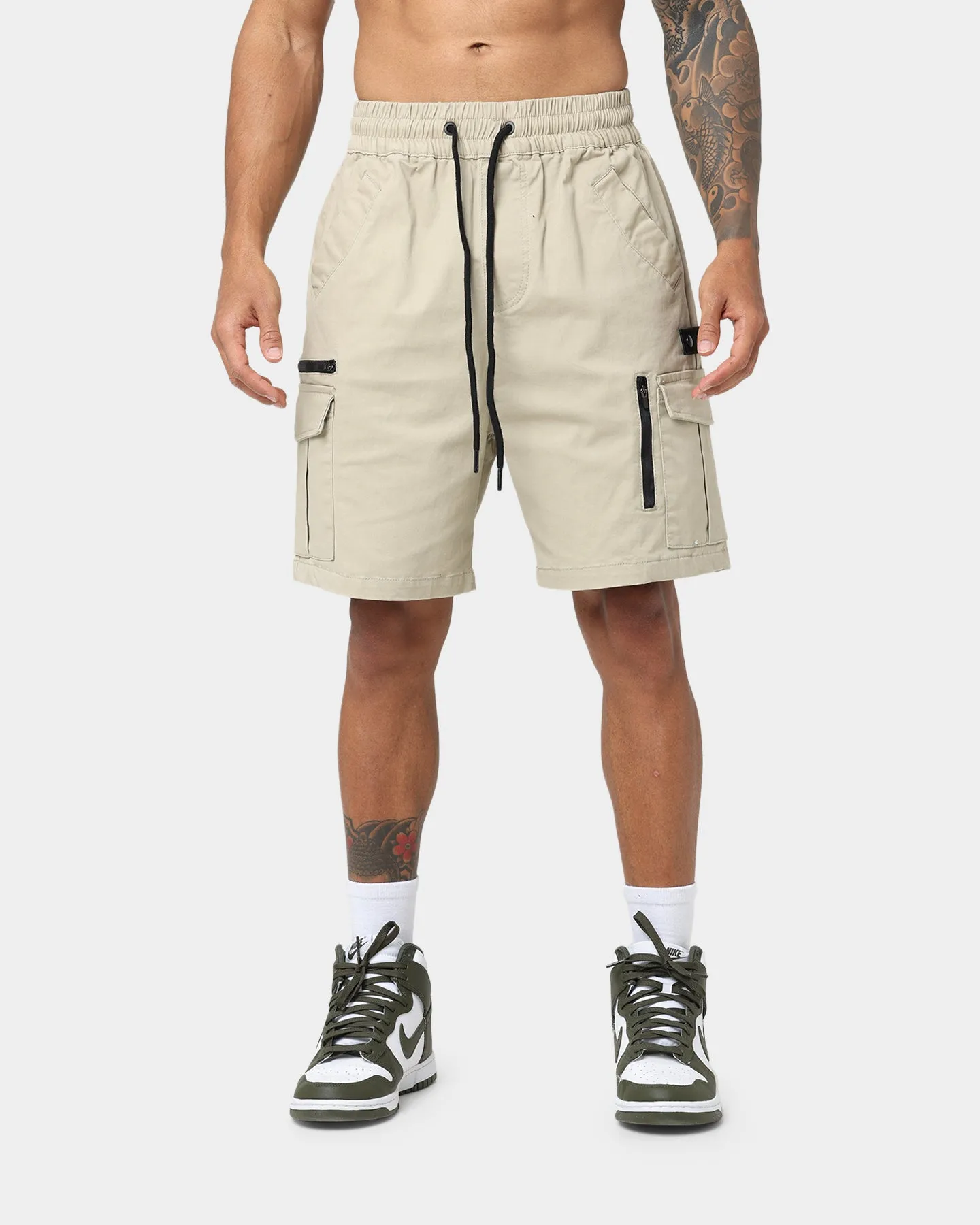 Carre Evolution Cargo Shorts Stone