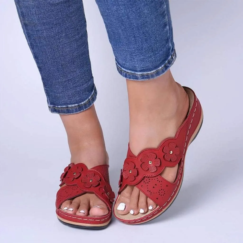 Cathalem Orthopedic Sandals for Women Arch Support Sandals Summer Casual Orthotic Sandals Flip Flops Comfortable Sandals