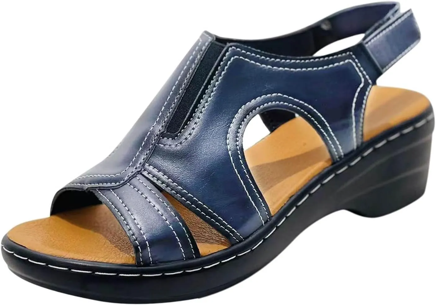 Cathalem Sandals Women Comfortable, Sandals Women Orthopedic Wide Toe Box Shoes Arch Support Platform Sandals