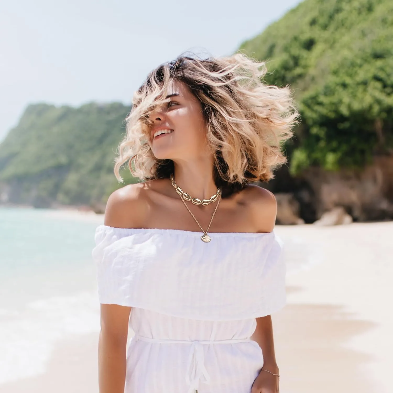 choice of all Shell Necklace for Women Ocean Jewelry Seashell Starfish Beaded Choker Necklaces Beach Vacation Essentials Holiday Jewelry