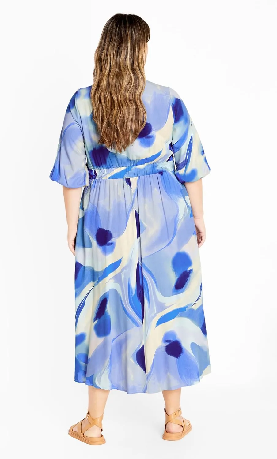 City Chic Women's Dress-Swirl Tie Print