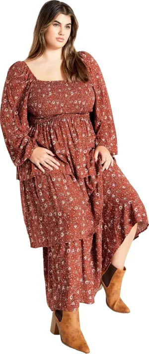 City Chic Women's Plus Size Dahlia Tiered Maxi Dress
