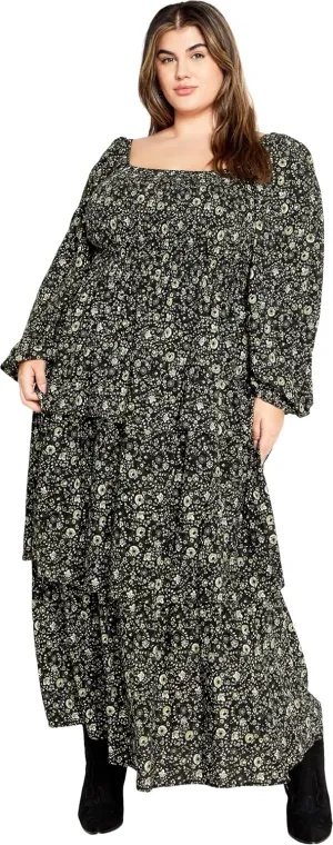 City Chic Women's Plus Size Dahlia Tiered Maxi Dress