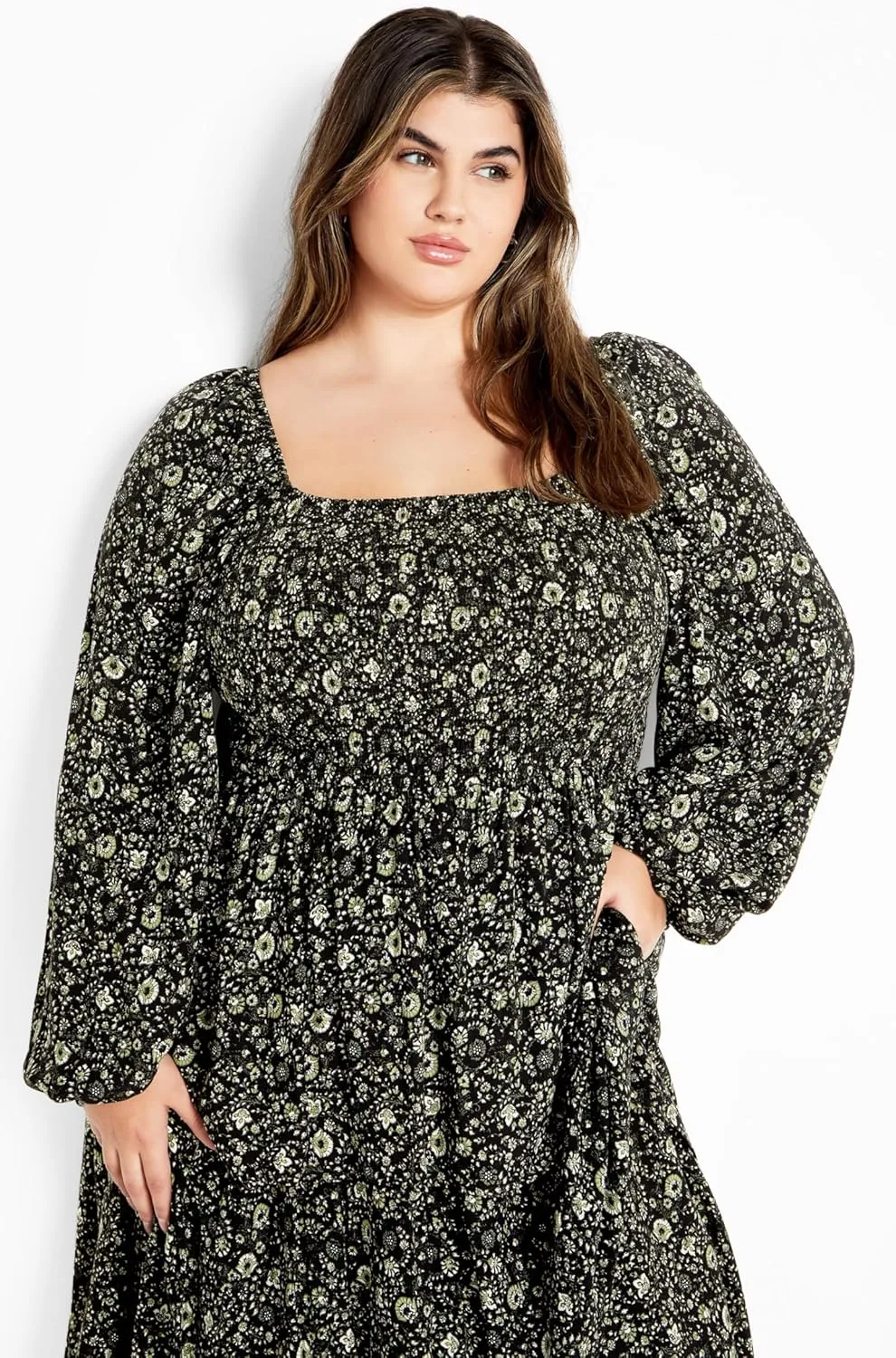 City Chic Women's Plus Size Dahlia Tiered Maxi Dress