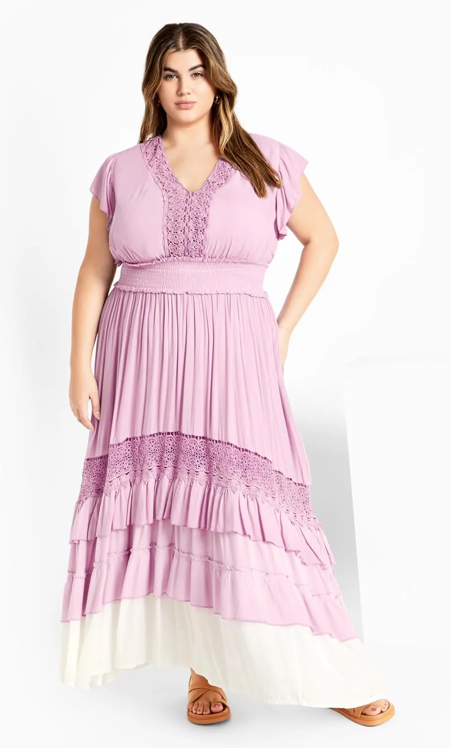 City Chic Women's Plus Size Dress - Destiny Ombre Maxi