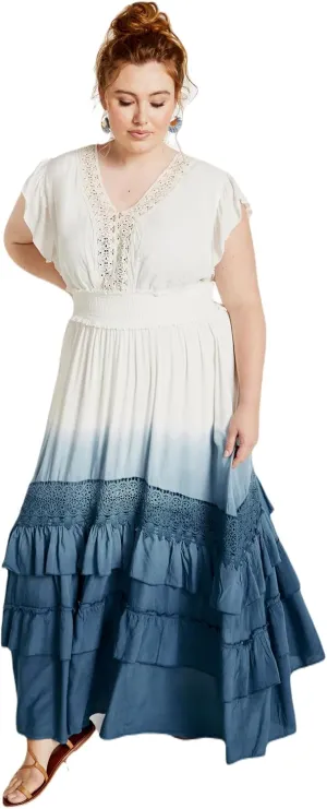 City Chic Women's Plus Size Dress - Destiny Ombre Maxi