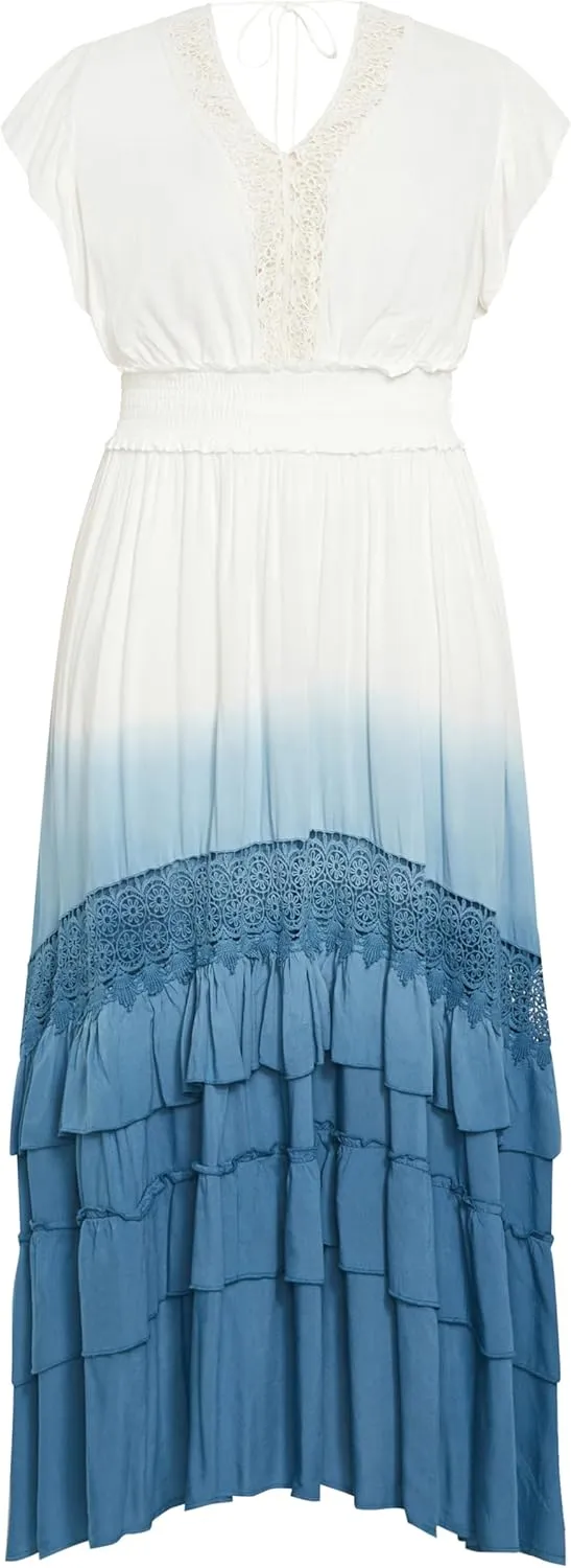 City Chic Women's Plus Size Dress - Destiny Ombre Maxi