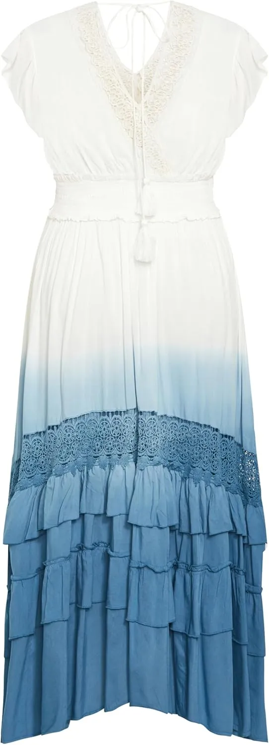 City Chic Women's Plus Size Dress - Destiny Ombre Maxi