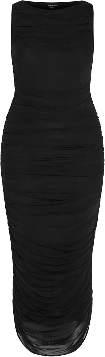 City Chic Women's Plus Size Dress Halo Midi