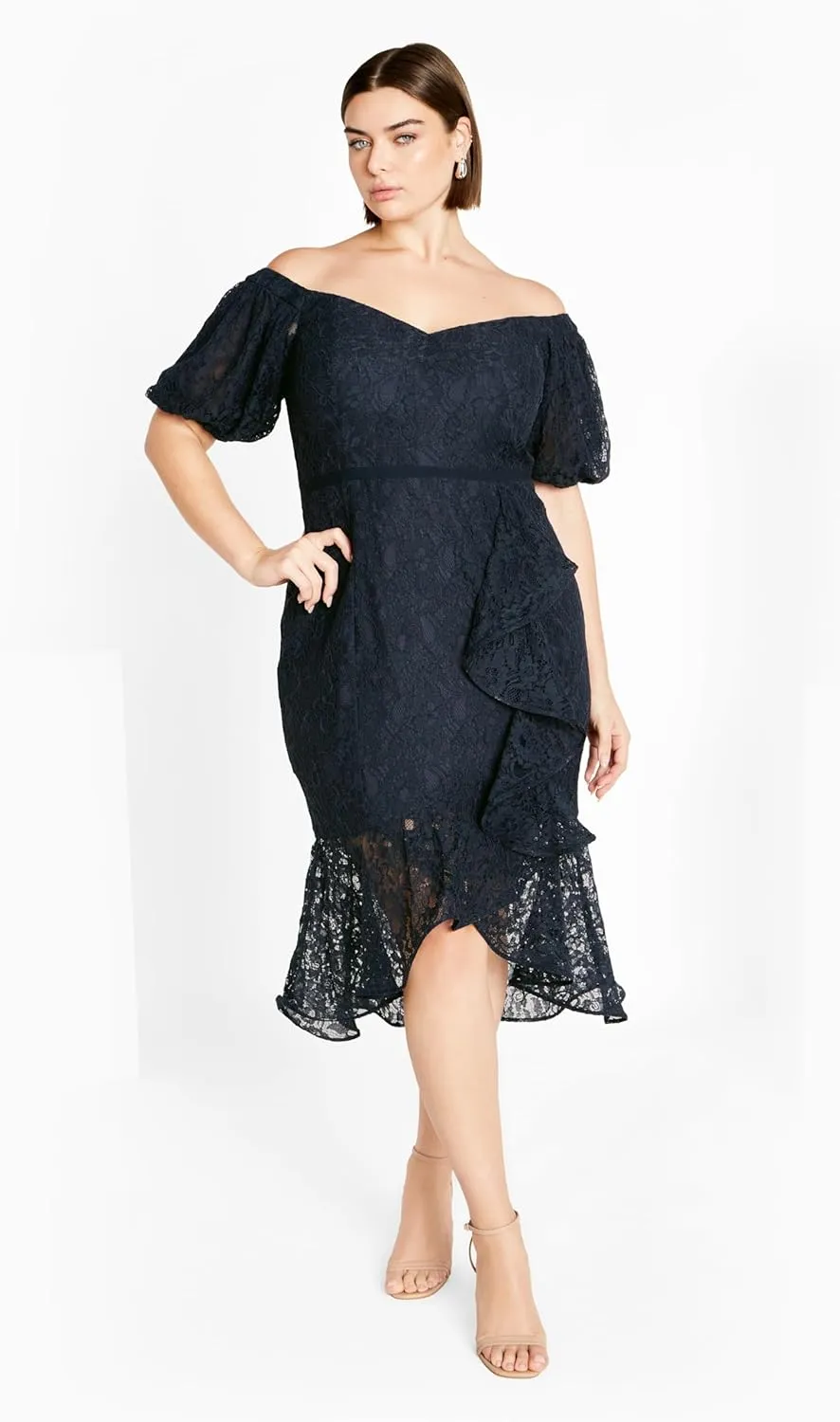City Chic Women's Plus Size Dress Lace Lily
