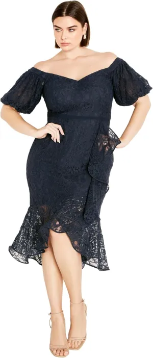 City Chic Women's Plus Size Dress Lace Lily