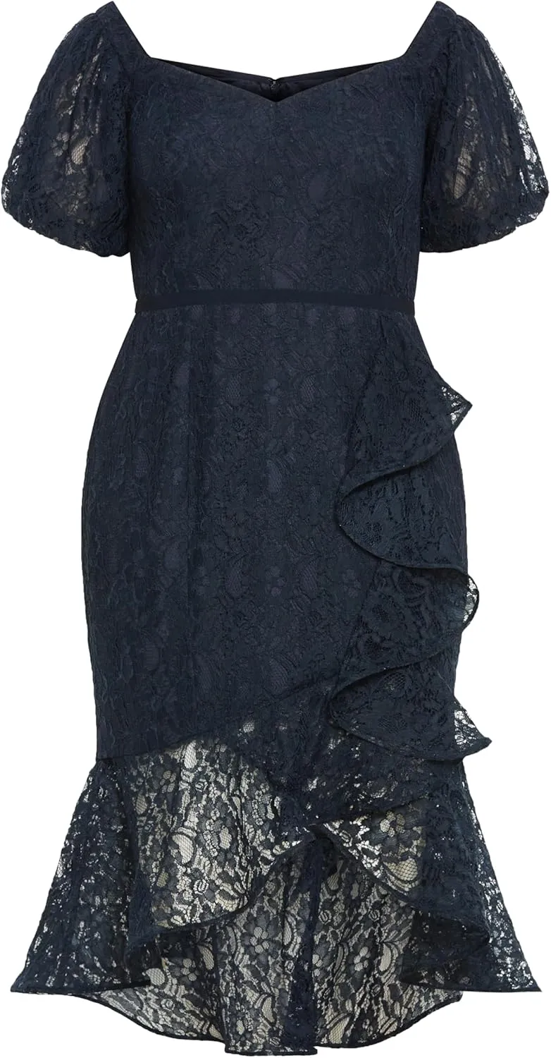 City Chic Women's Plus Size Dress Lace Lily