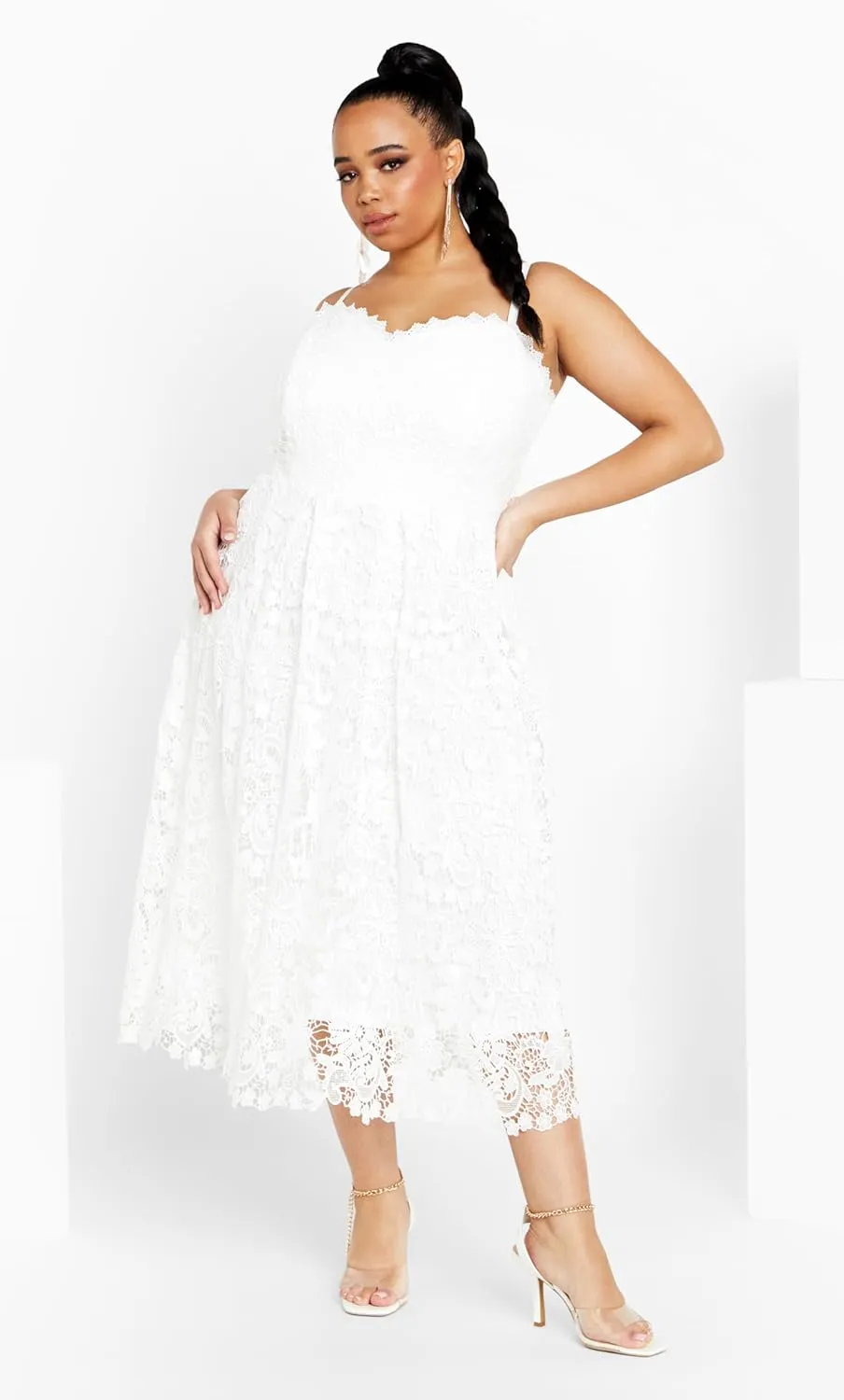 City Chic Women's Plus Size Scarlet Lace Dress