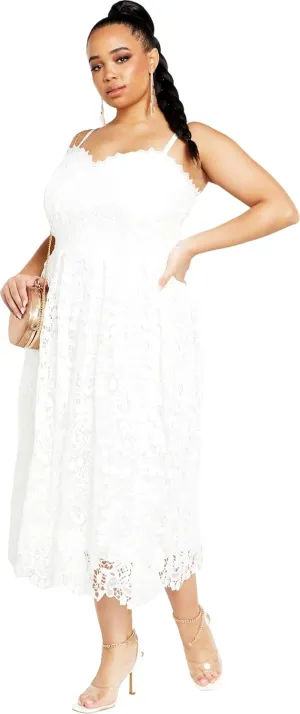 City Chic Women's Plus Size Scarlet Lace Dress