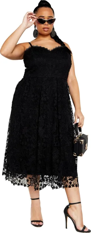 City Chic Women's Plus Size Scarlet Lace Dress