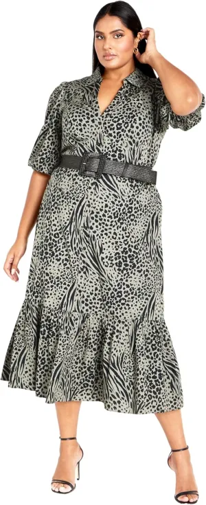 City Chic Women's Plus Size Serene Skin Dress