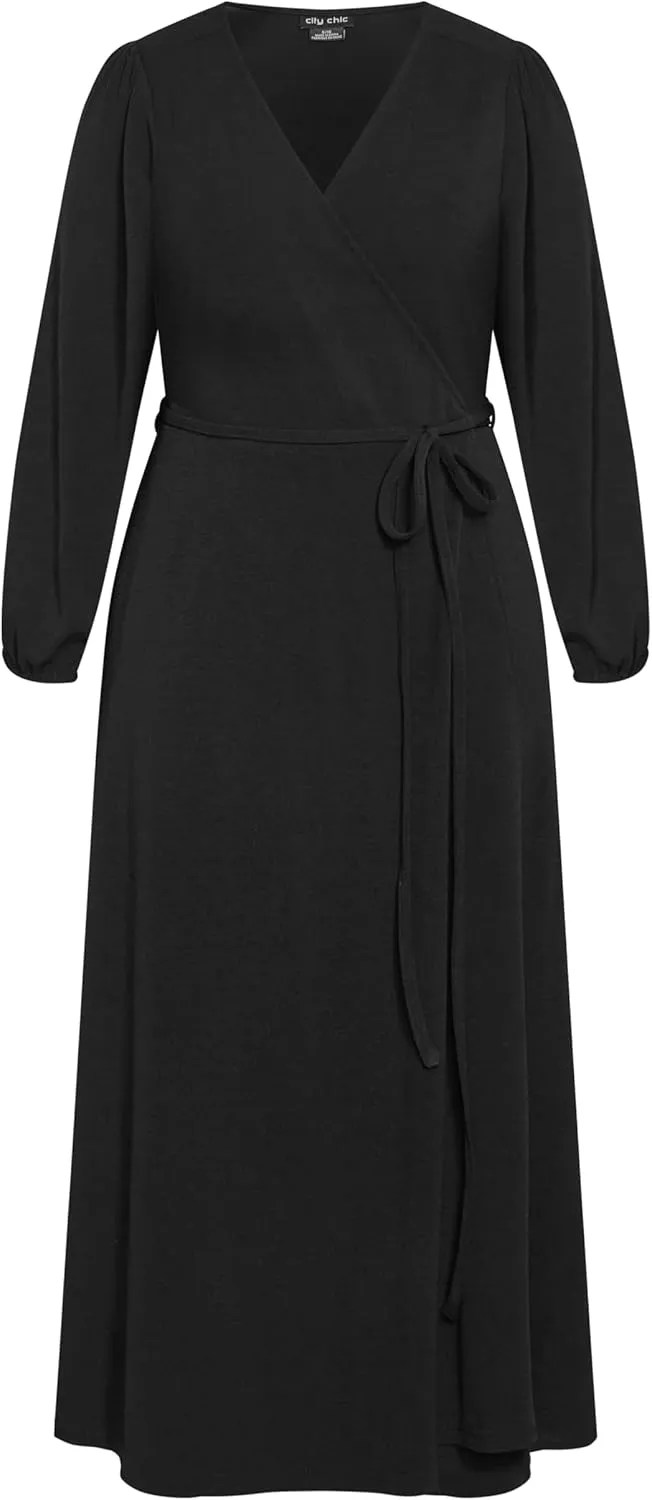 City Chic Women's Wrap Hayden Dress