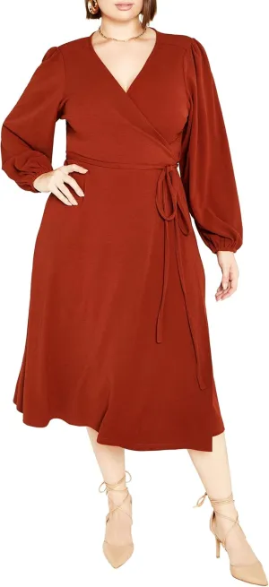 City Chic Women's Wrap Hayden Dress
