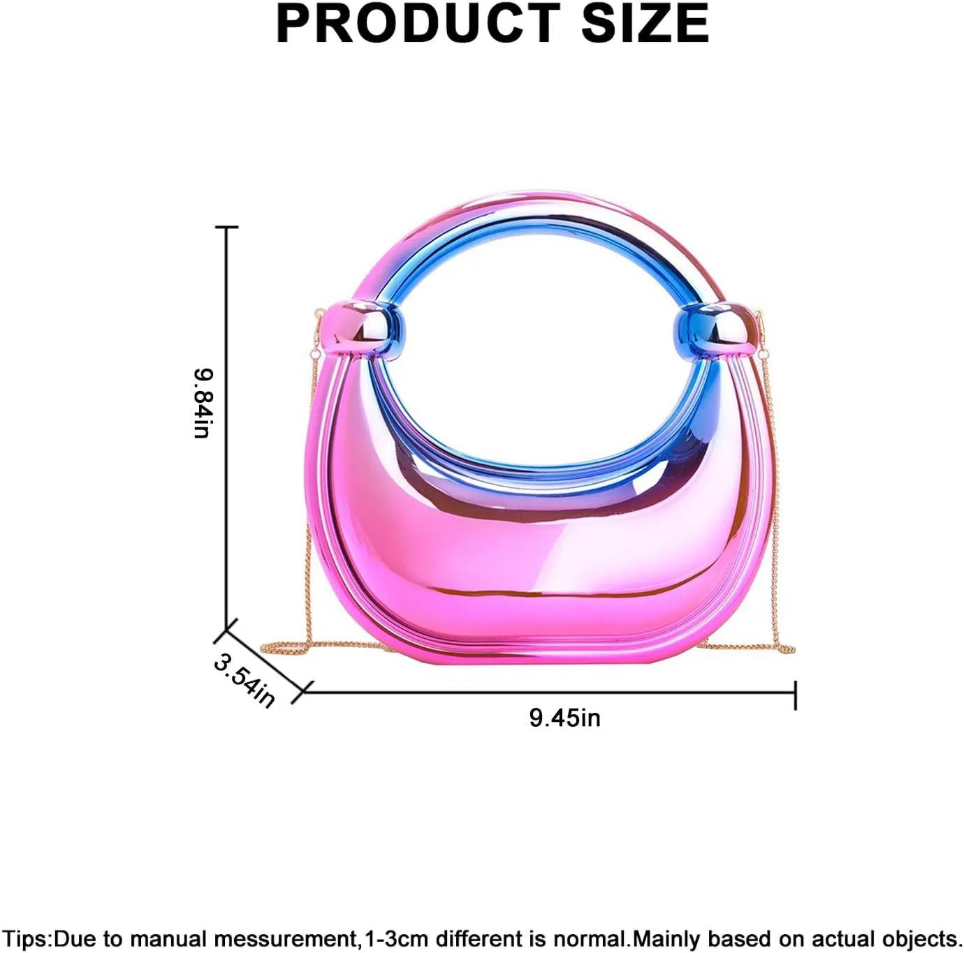 Clutch Purses for Women - Acrylic Evening Bag with Chain Strap Heart Purse for Women Stylish Bags for Parties Weddings