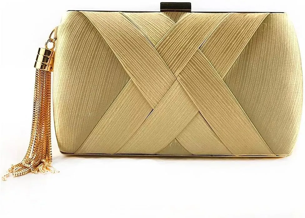 Clutch Purses for Women Tassel Evening Clutch bag Cross Body Shoulder Bag for Wedding Prom Night out Party