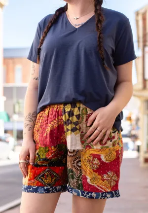 Cotton Kantha Shorts