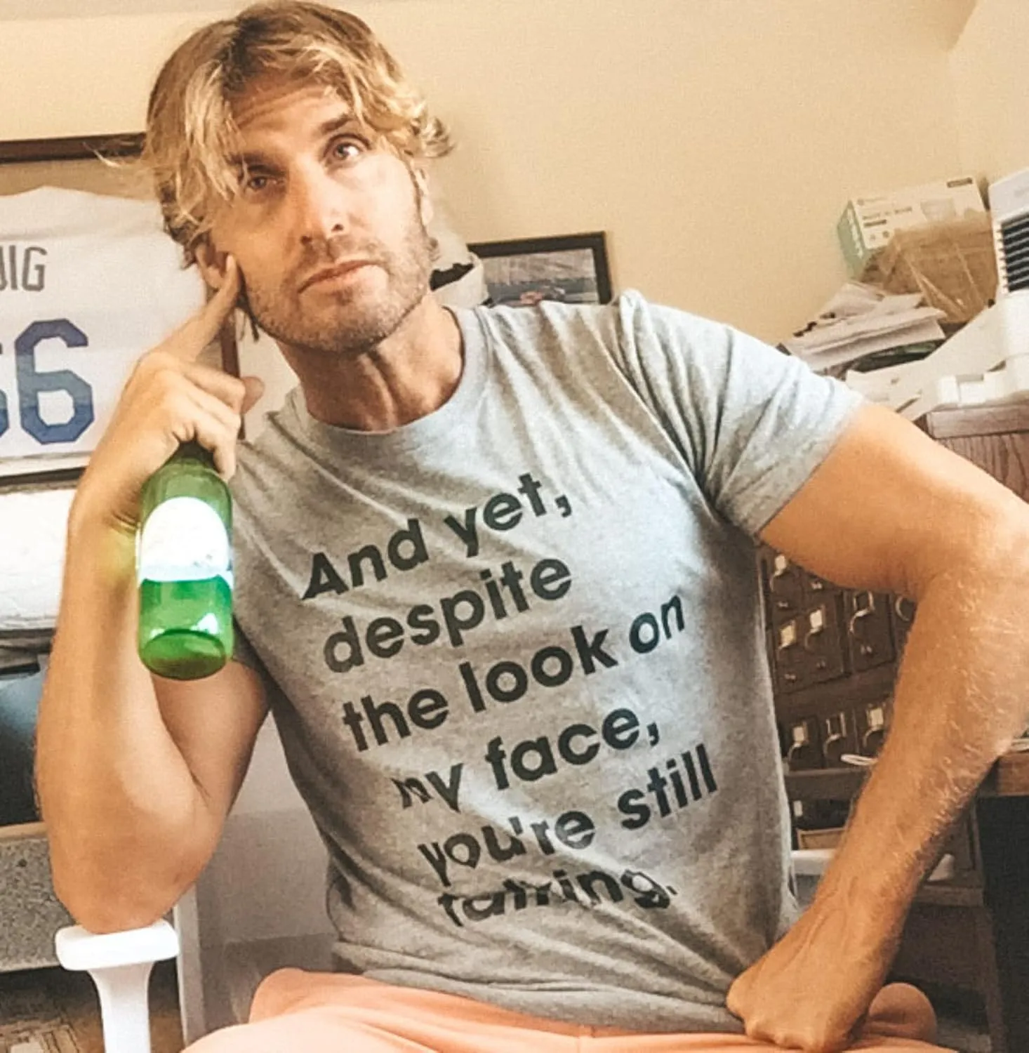 Crazy Dog Mens T Shirts Funny Sarcastic Humor Adult Joke Tees for Guys