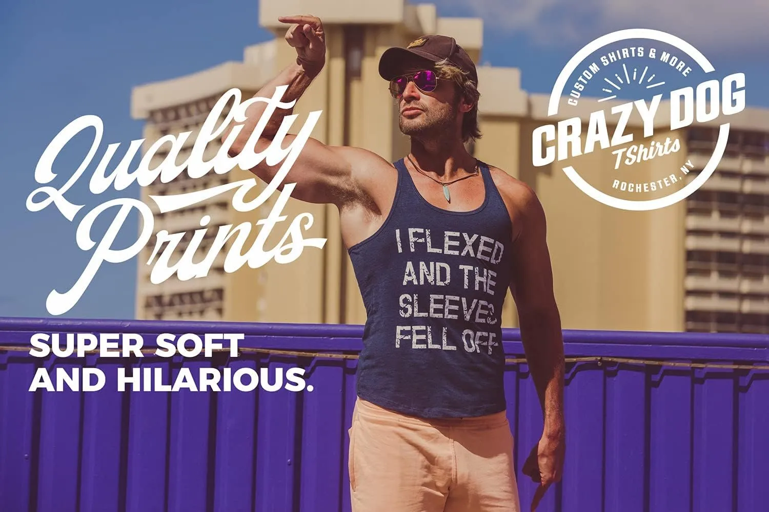 Crazy Dog Mens T Shirts Funny Sarcastic Humor Adult Joke Tees for Guys