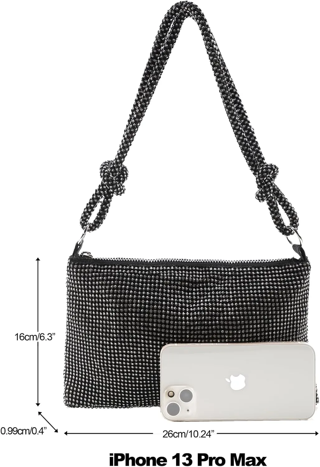 Crismade Women's Evening Handbags, Rhinestone Evening Bags for Women, Clutch Purses Handbags for Ladies Wedding Party