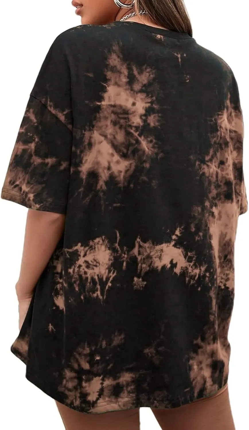 CSDAJIO Women's Graphic Oversized Tshirt Vintage Half Sleeve Round Neck Baggy Tee Summer Casual Tunic Shirt