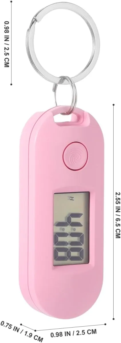 Digital Keychain Watch with Clip, Small Pocket Watch