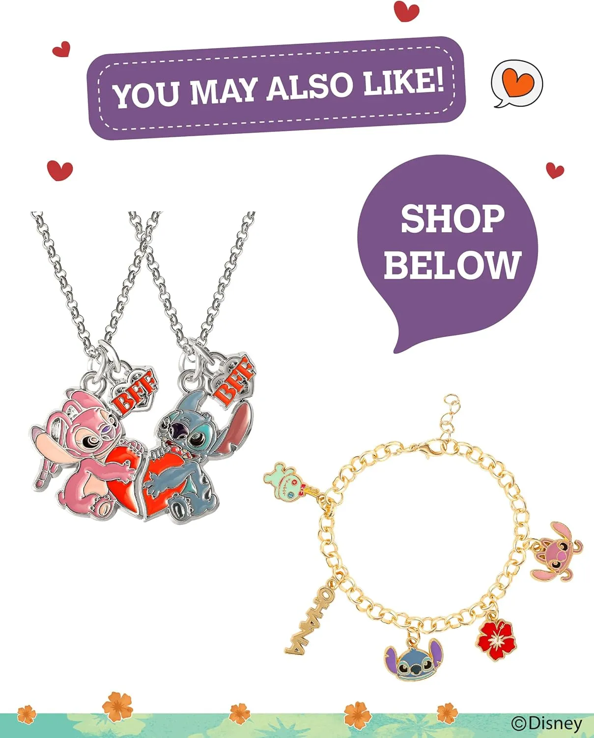 Disney Lilo & Stitch Hoop Earrings for Women  Officially Licensed Enamel and Silver Flash-Plated Stitch Dangle Earrings